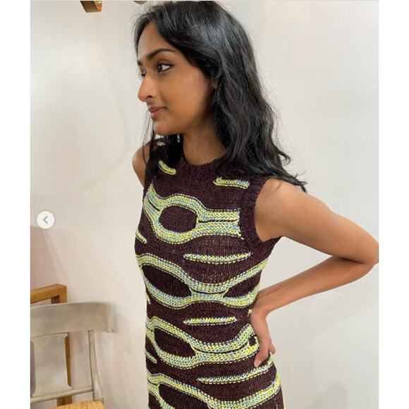 Ulla Johnson Arabella Knit Maxi Dress Women 0 Brown Laguna Sleeveless Ribbed - Picture 5 of 16